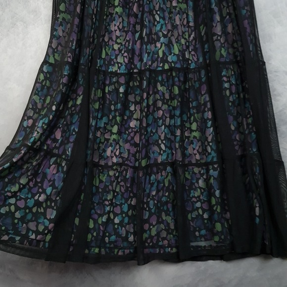 Torrid Dress Womens 2X 18-20 Black Print Tiered Mesh Whimsy Fairy Goth Babydoll - Picture 6 of 16